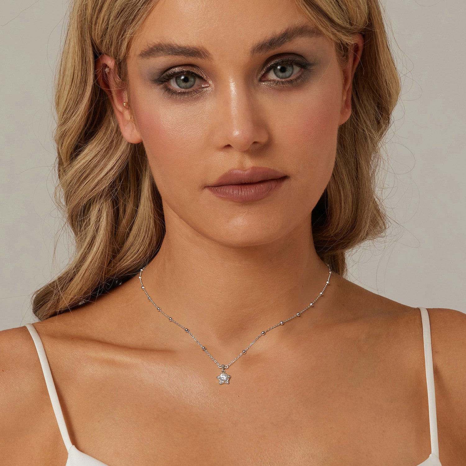 Five-Point Star Moissanite Necklace | Sterling Silver