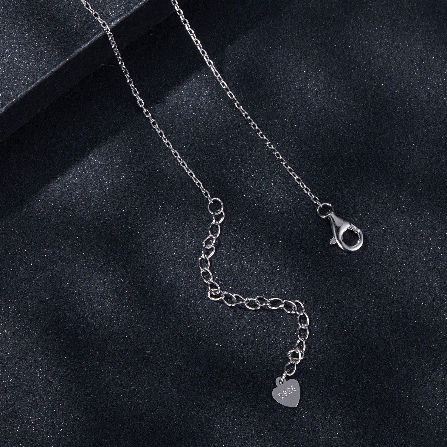 Heart Halo Moissanite Necklace | Sterling Silver