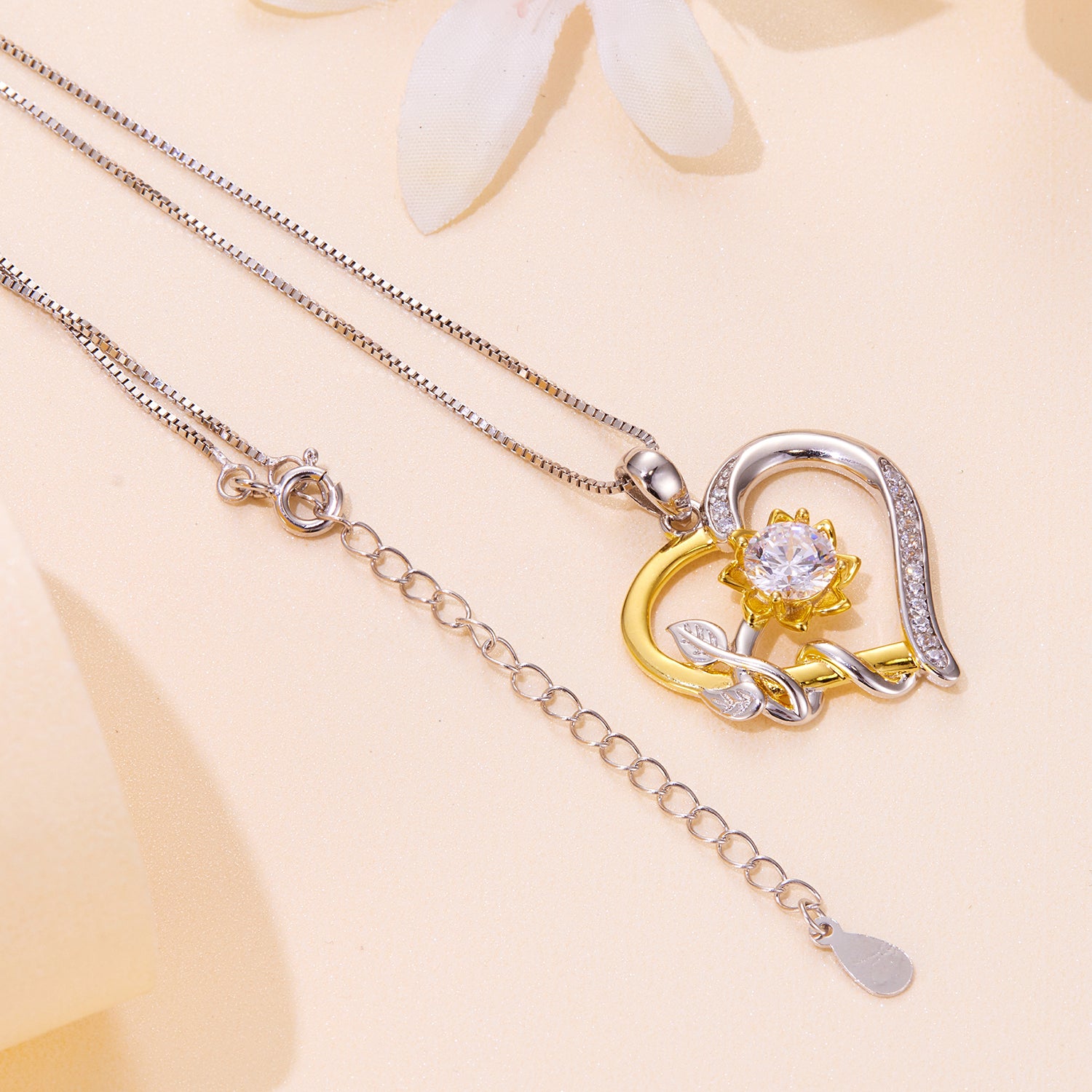 Heart Moissanite Pendant Necklace | 1 Carat in Sterling Silver