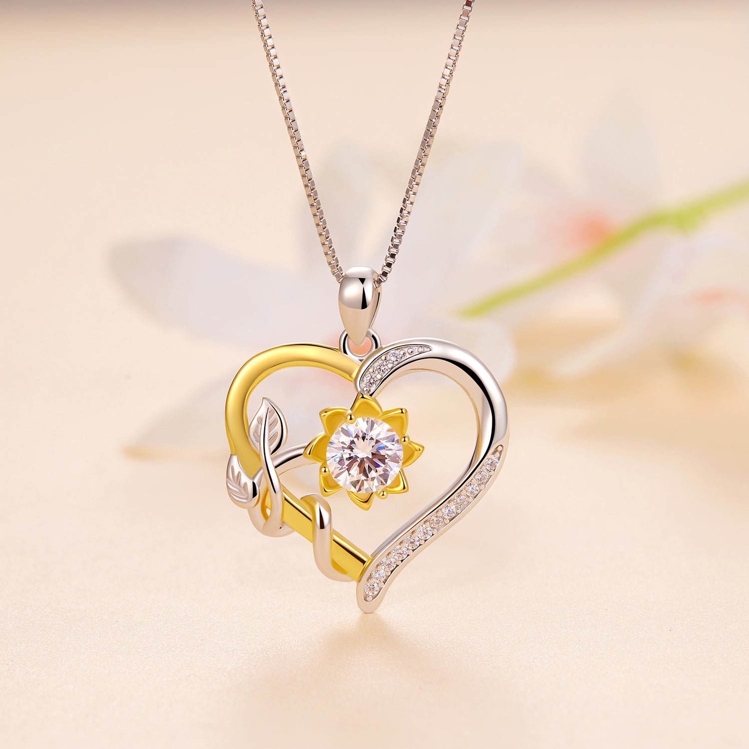 Heart Moissanite Pendant Necklace | 1 Carat in Sterling Silver