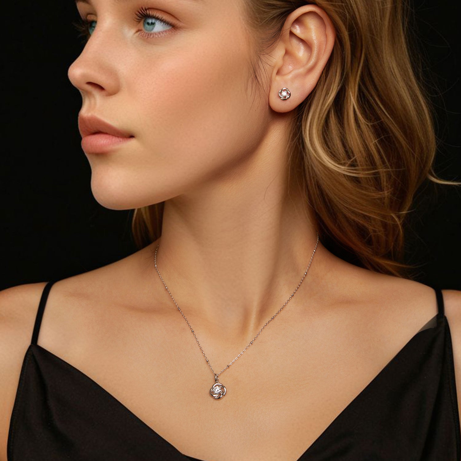 Four Leaf Clover Moissanite Necklace | Sterling Silver