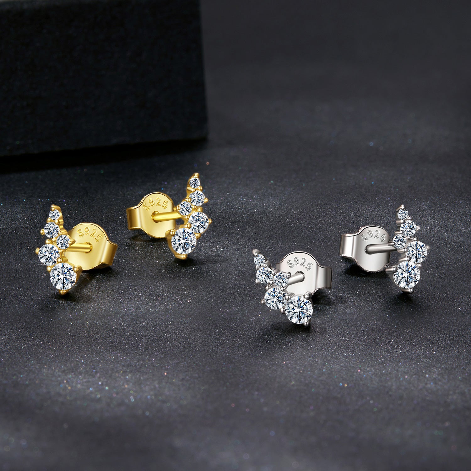Bubble Moissanite Stud Earrings | Sterling Silver