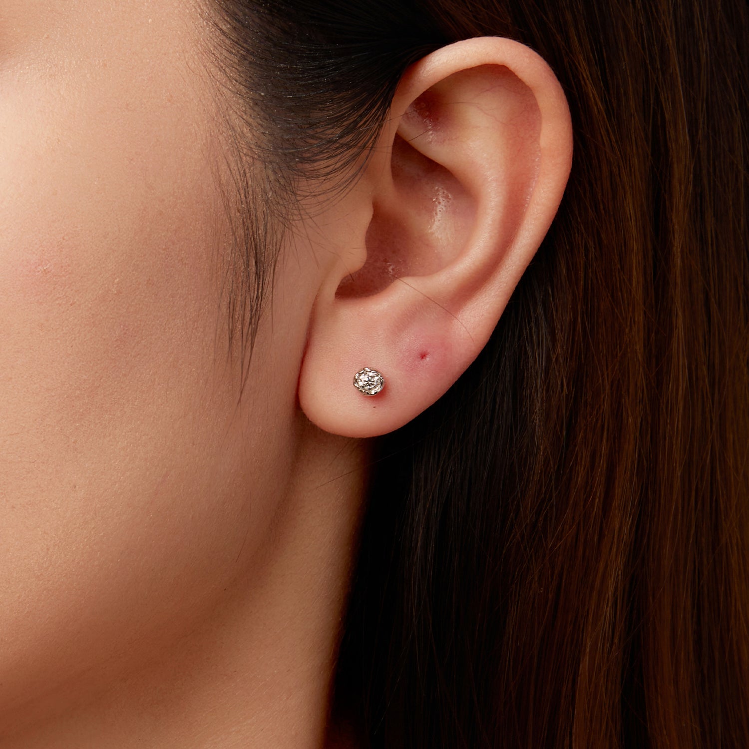 Lace Moissanite Stud Earrings | Sterling Silver