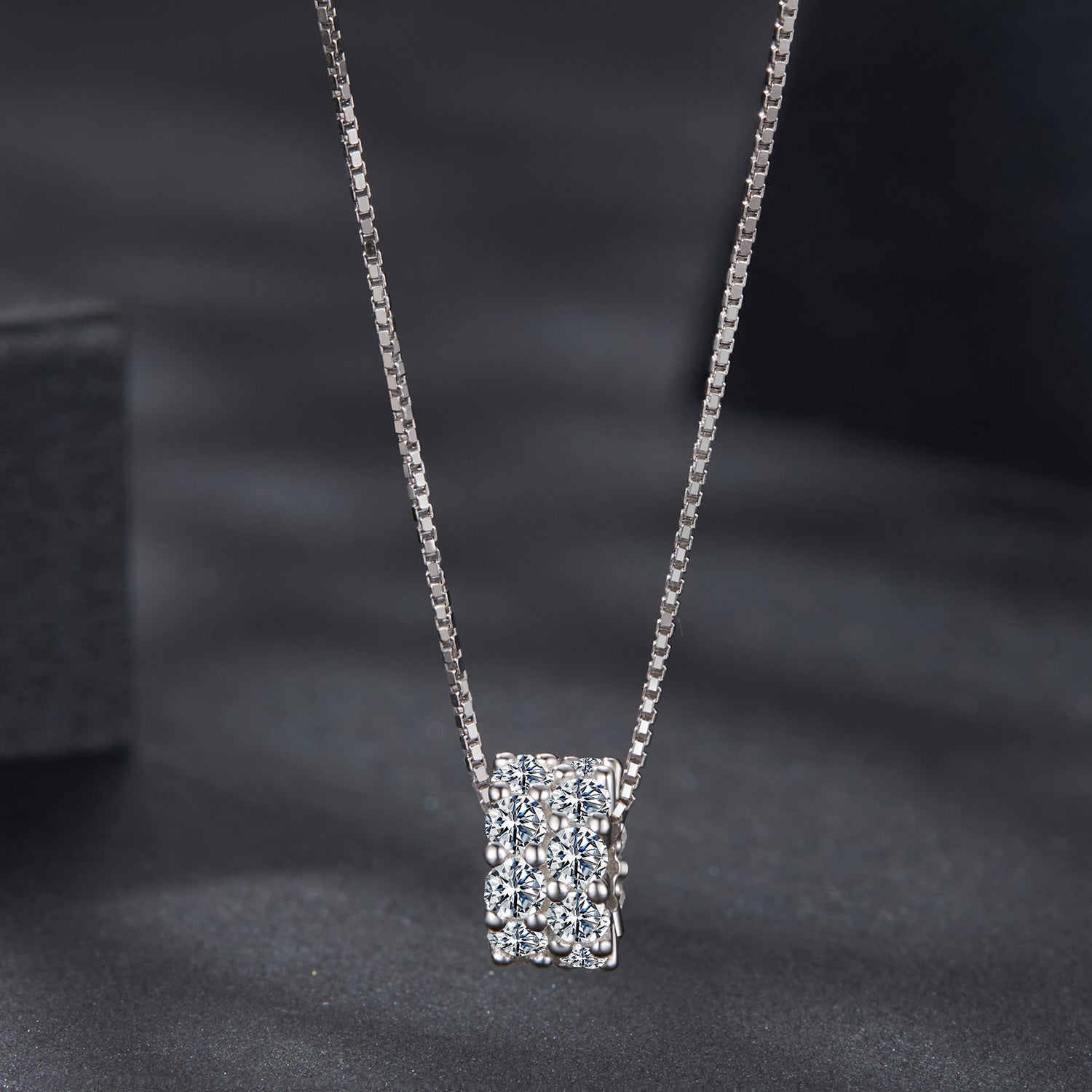 Lucky Hourglass Moissanite Necklace | Sterling Silver