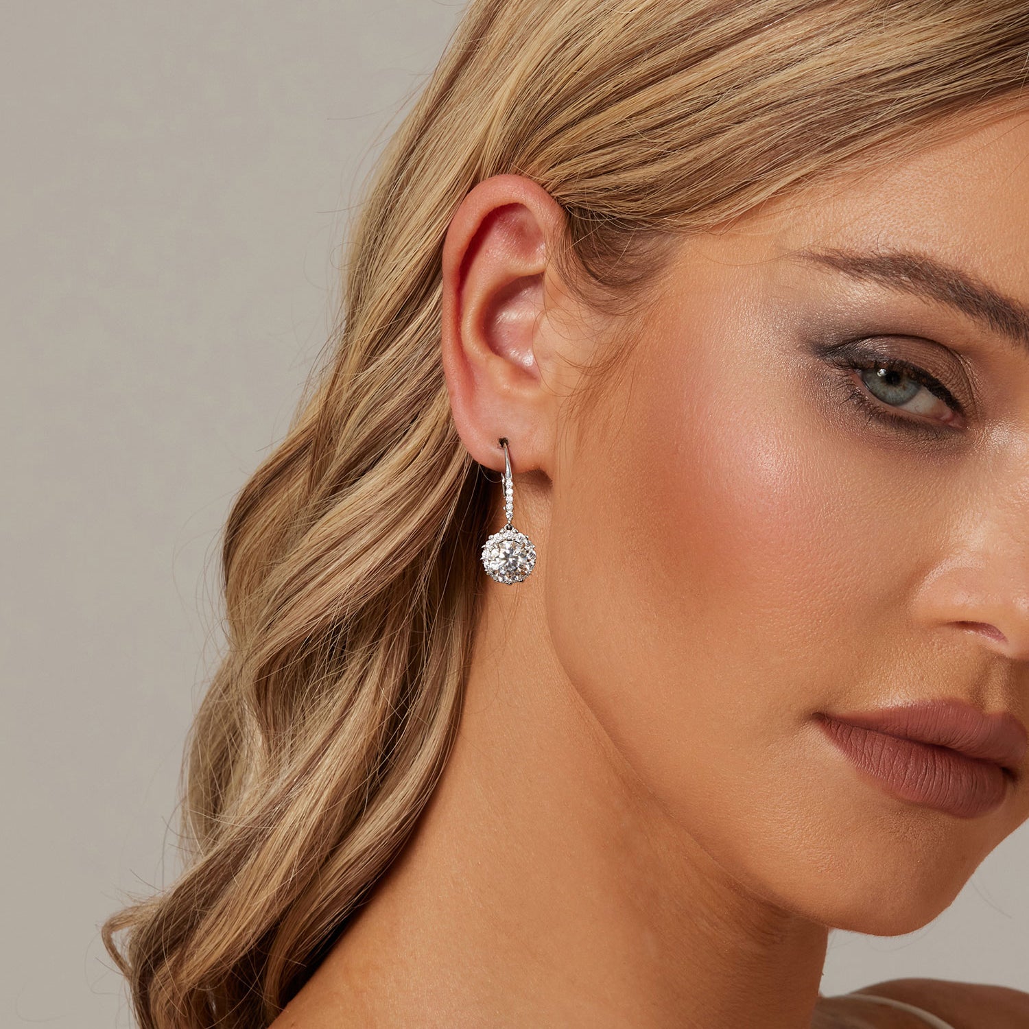 Brilliant Moissanite Hoop Earrings | 1 Carat in Sterling Silver