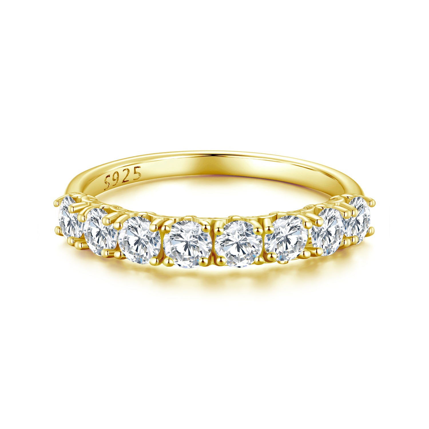 Textured Pavé Moissanite Ring | Sterling Silver