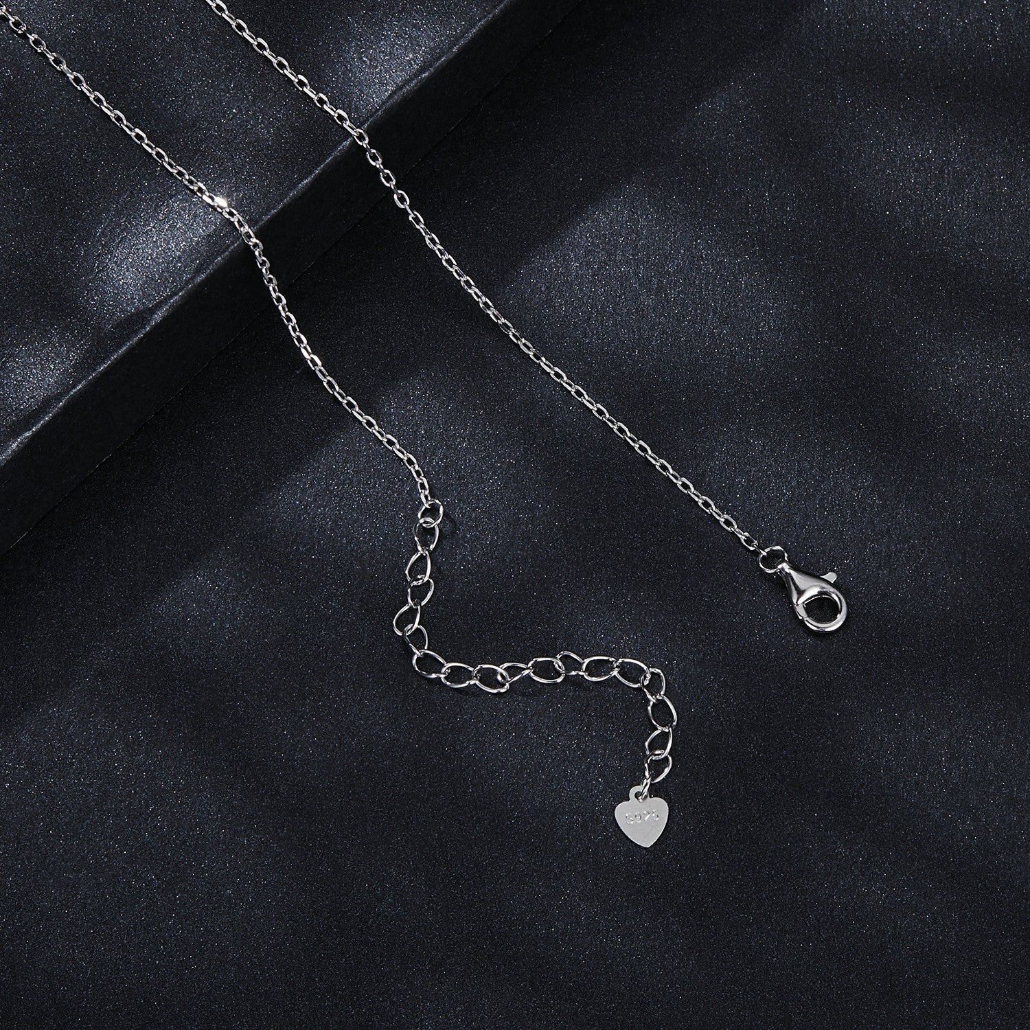 Sky Blue Round Moissanite Solitaire Necklace | Sterling Silver