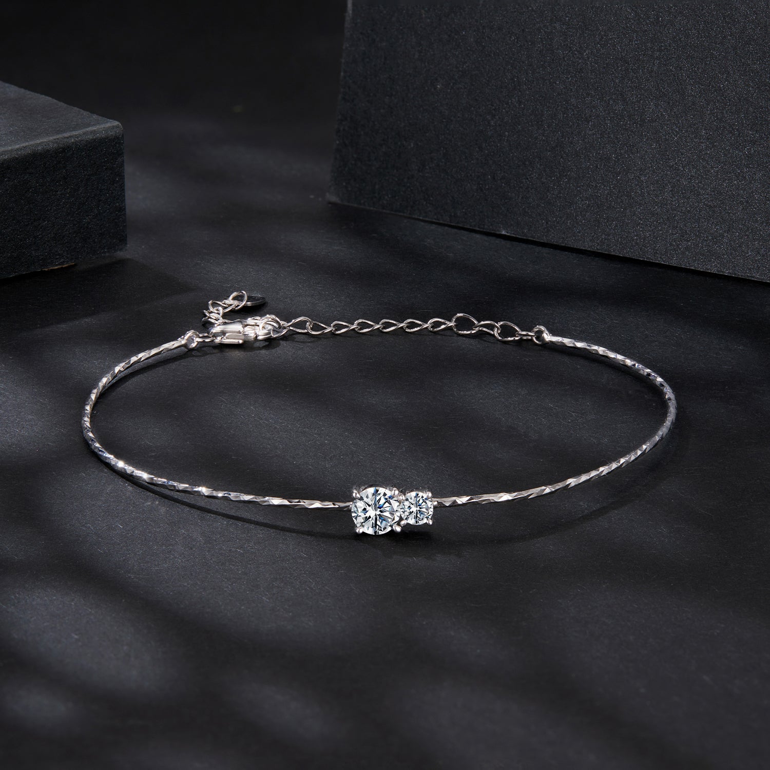Starlight Twisted Moissanite Bracelet | Sterling Silver