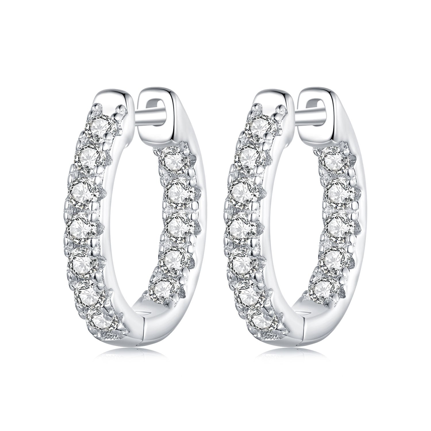 Delicate Moissanite Stud Earrings | Sterling Silver