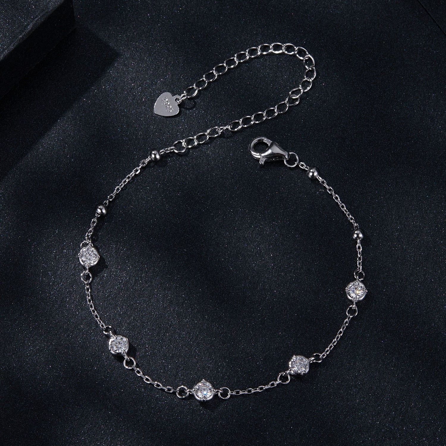 Starry Moissanite Bracelet | Sterling Silver