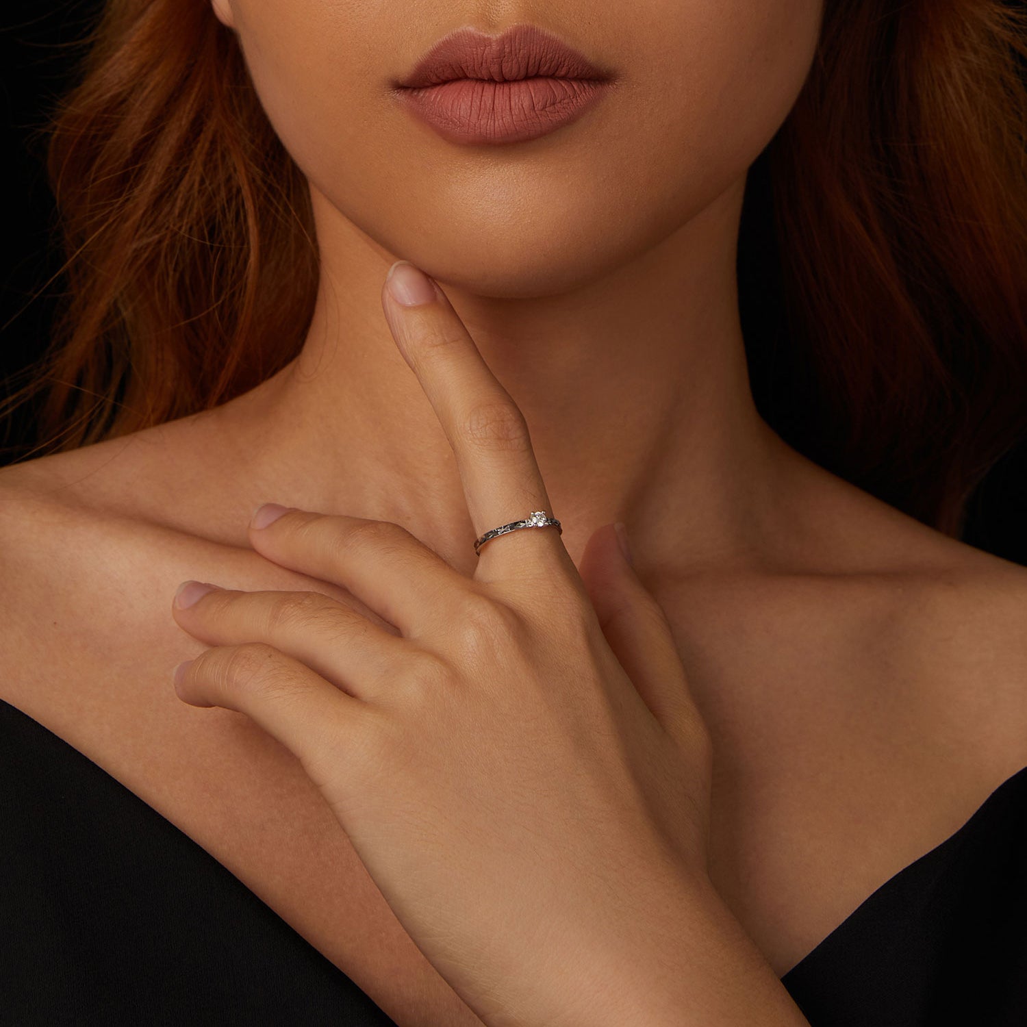 Geometric Faceted Moissanite Ring | Sterling Silver