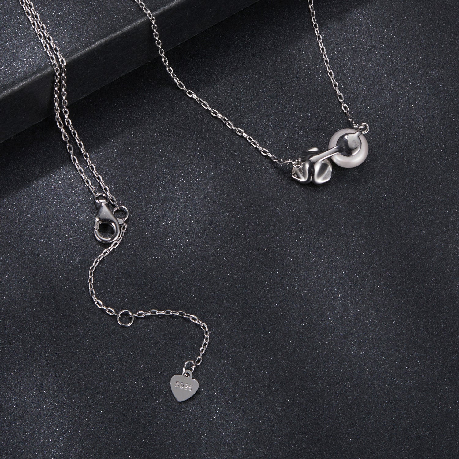 Pearl & Moissanite Duo Necklace | Sterling Silver