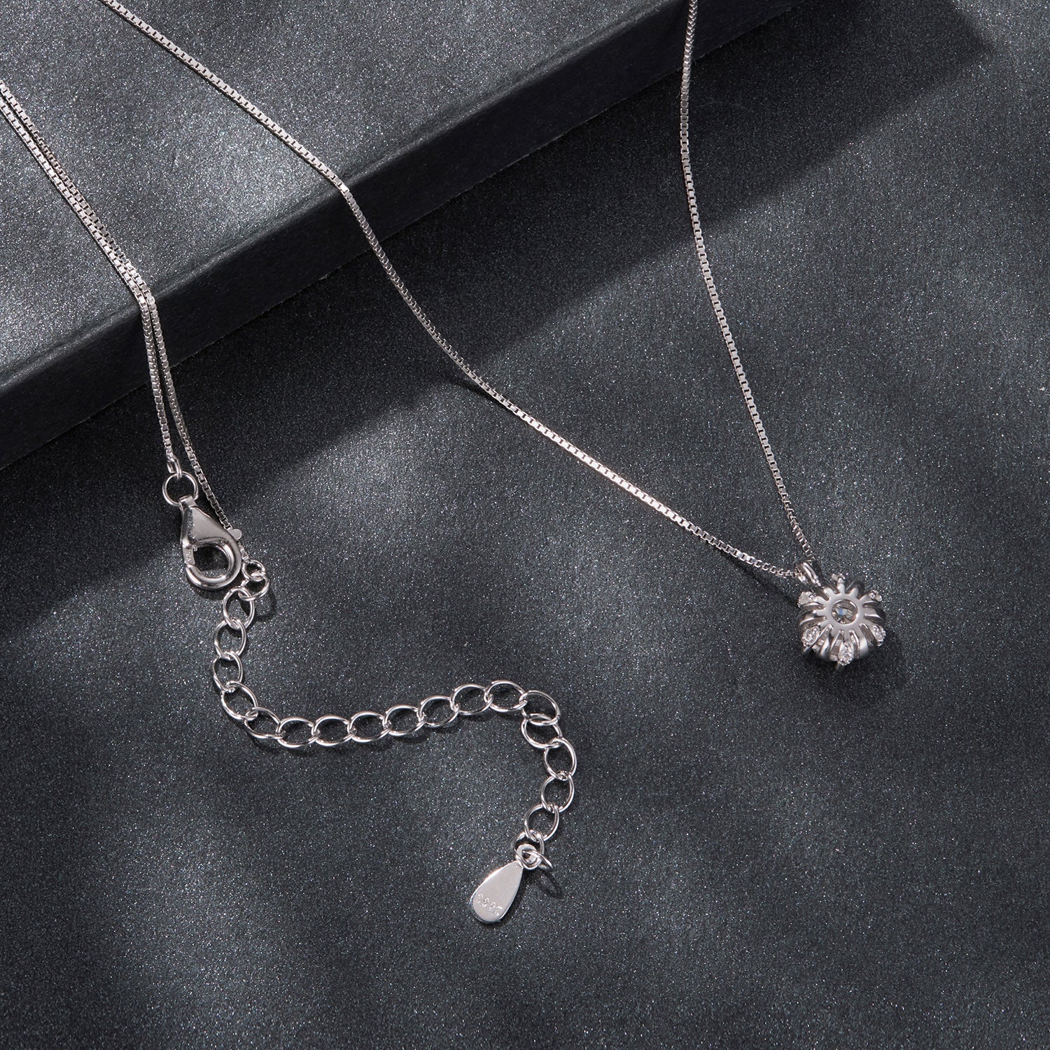 Blooming Bud Moissanite Necklace | Sterling Silver