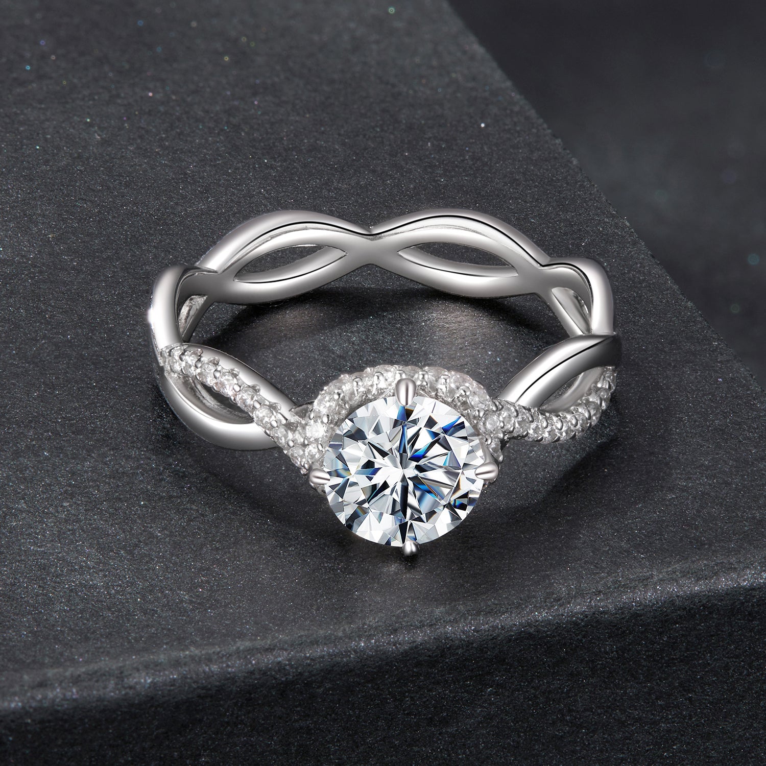 Eternity Moissanite Ring | 1 Carat in Sterling Silver