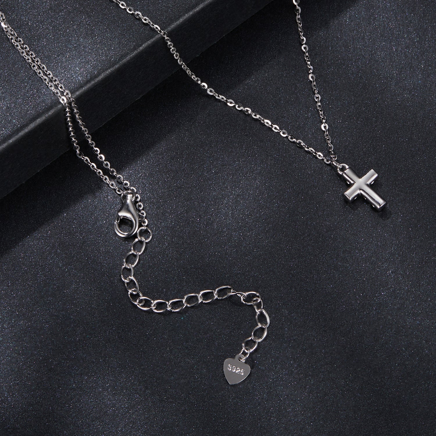 Cross Pavé Necklace | Sterling Silver