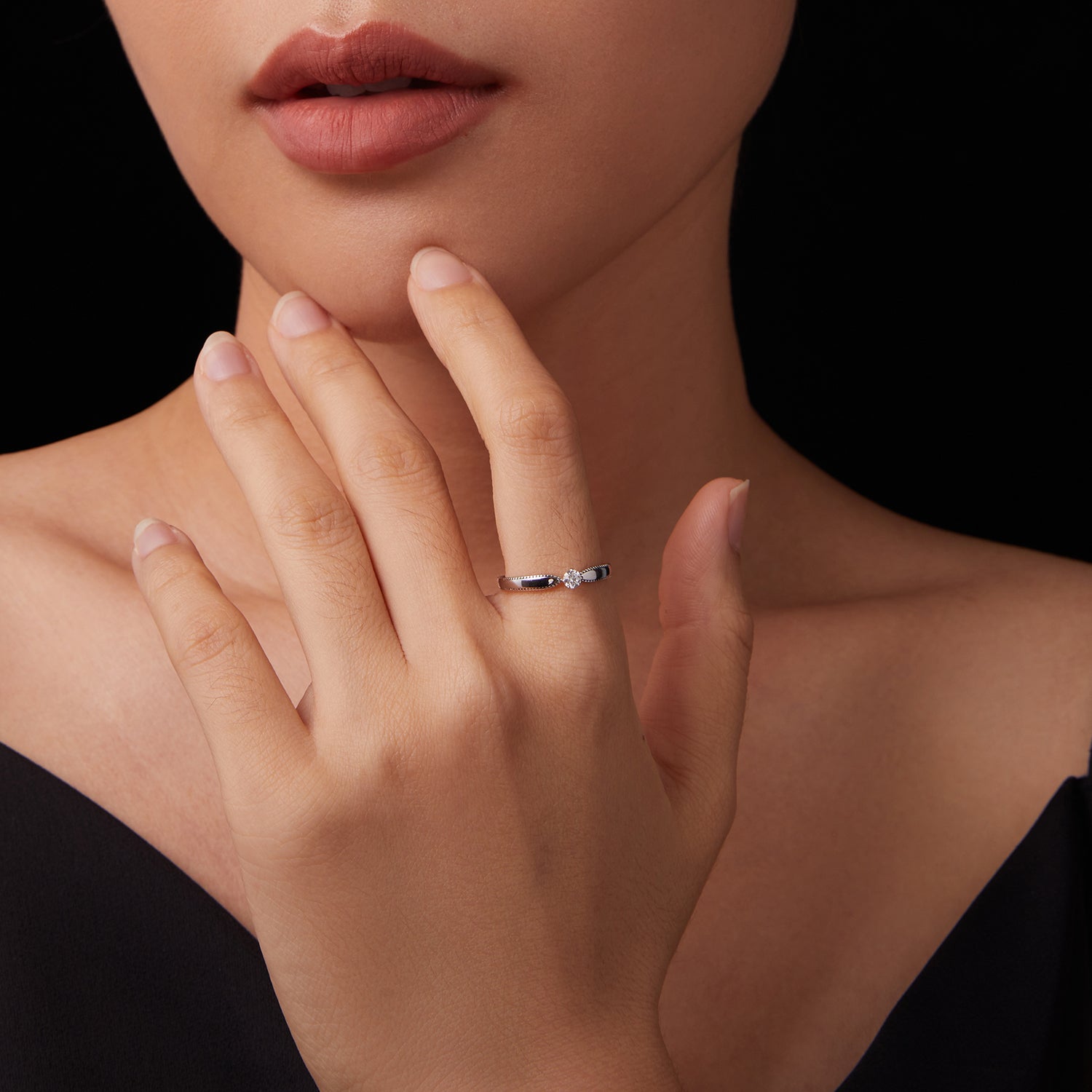 Classic Solitaire Moissanite Ring | Sterling Silver