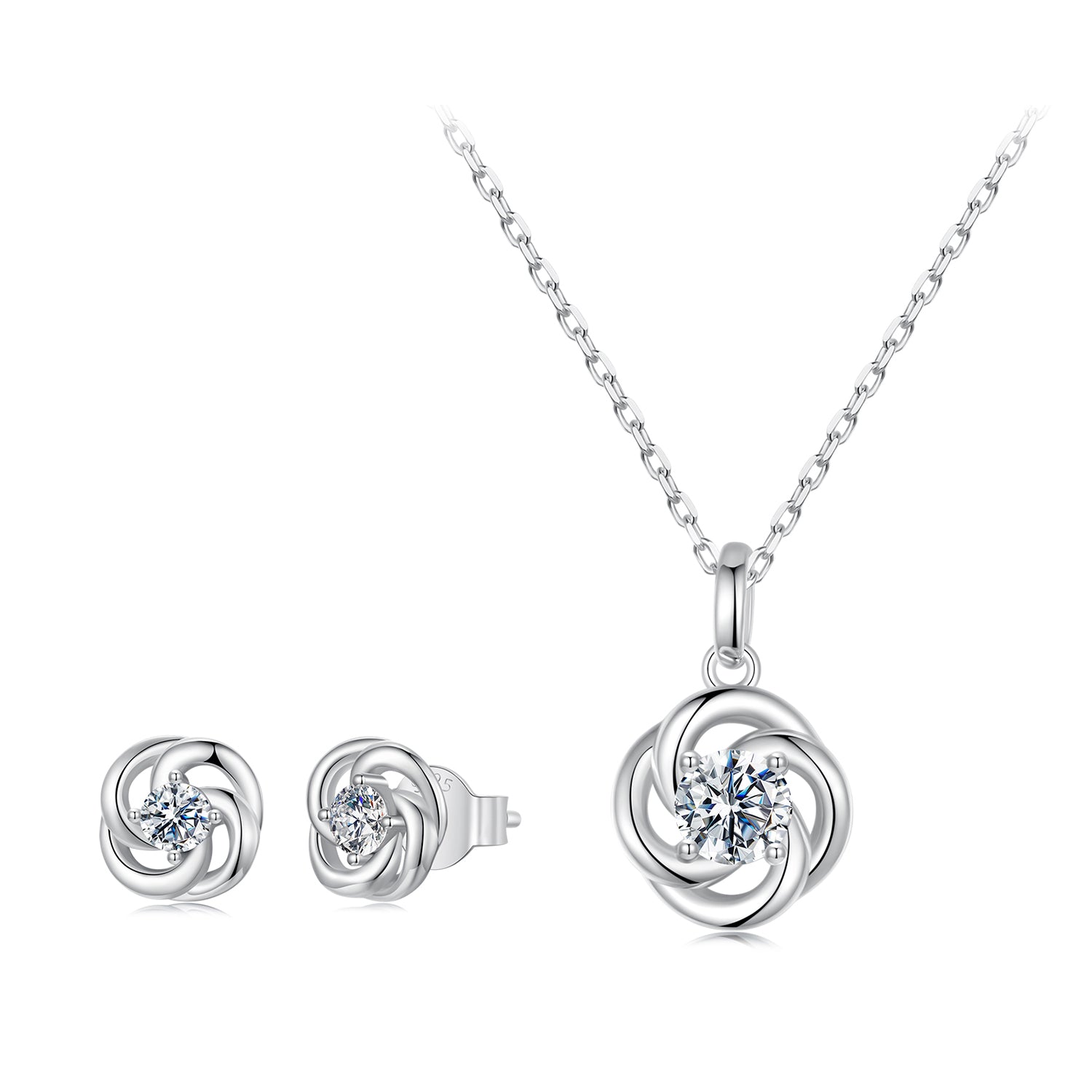 Four Leaf Clover Jewelry Set | 2-Piece in Sterling Silver