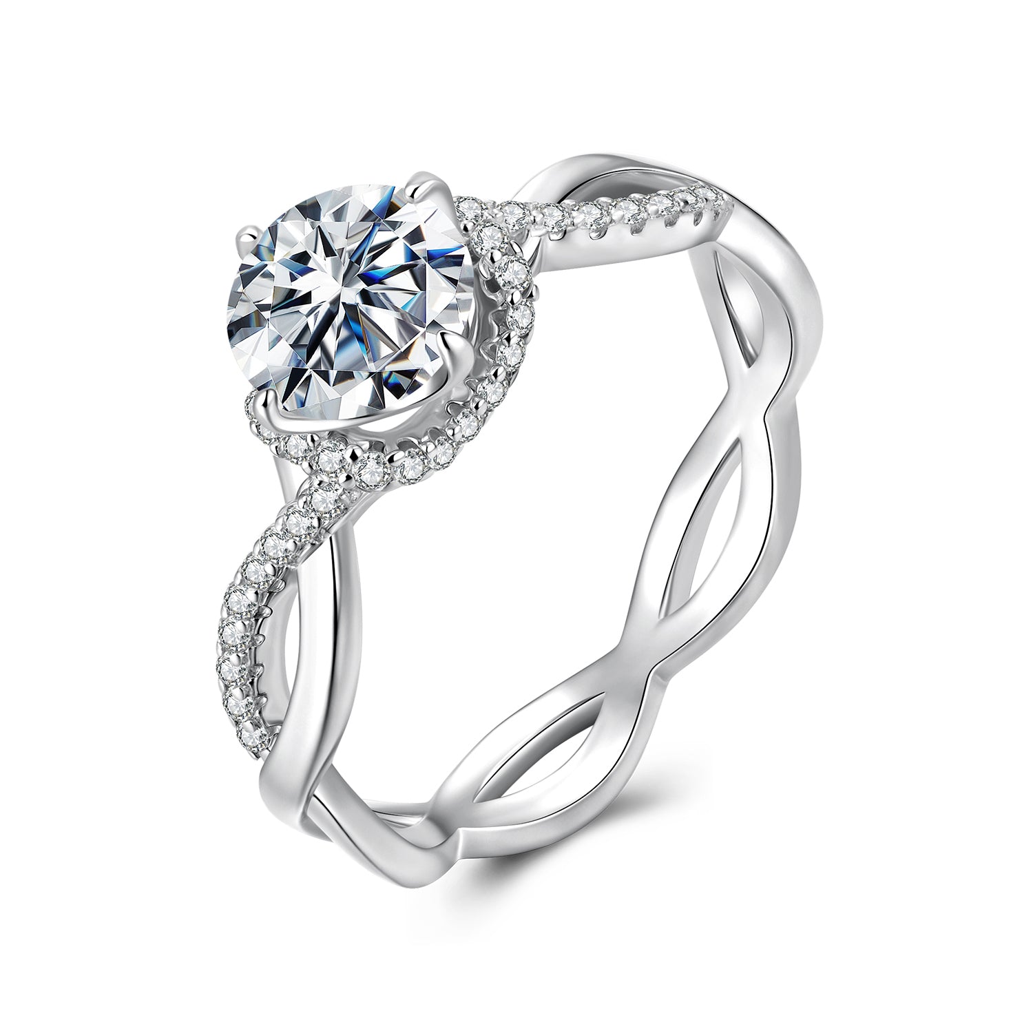 Eternity Moissanite Ring | 1 Carat in Sterling Silver